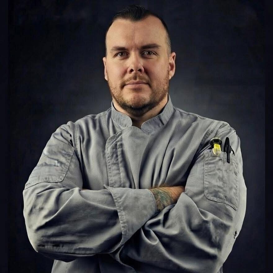 Chef John Gizze in his chef coat